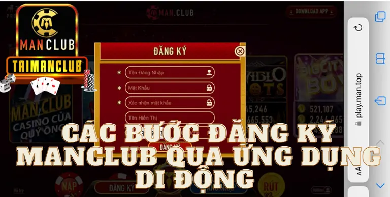 Các bước đăng ký MANCLUB qua ứng dụng di động