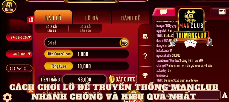Cách chơi lô đề truyền thống Manclub nhanh chóng và hiệu quả nhất
