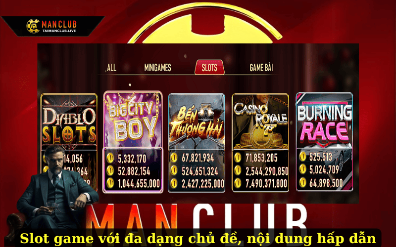 Slot game với đa dạng chủ đề, nội dung hấp dẫn